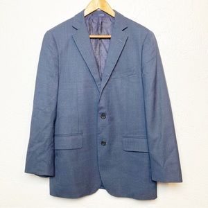 MJ Bale Blazer Sport Coat Navy Blue Wool Size 38
